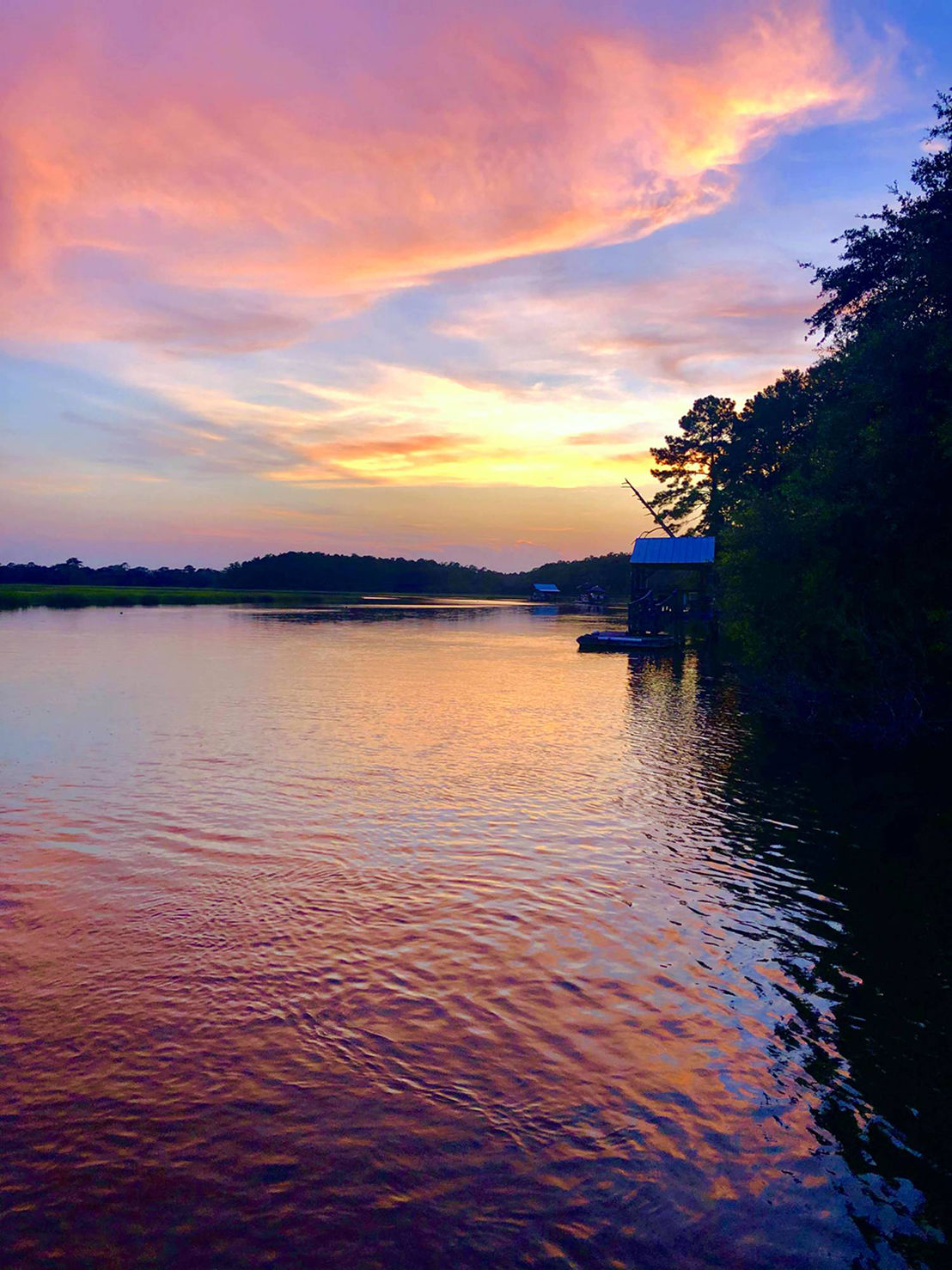 Sunset on the river